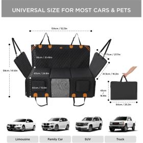 Made4Pets Pet Dog Car Back Seat Cover Back Seat Extension Pad Can Bear 400 Pounds Waterproof And Non-slip Dog Car Hammock Eight-layer Hard Bottom (Option: Black)